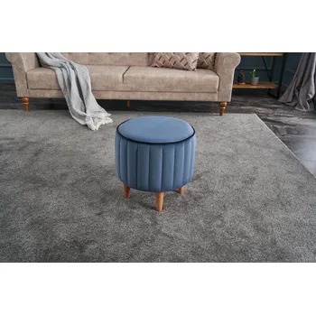 Taburet Puf Lindy Puf - Blue