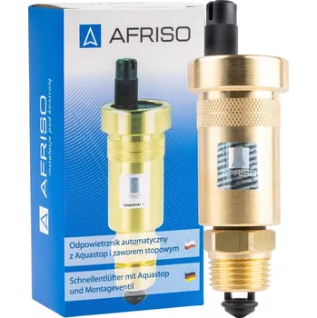 Ventil AUTOMATICKÝ ODVZDUŠŇOVACÍ VENTIL AFRISO 1/2" S UZAVÍRACÍM VENTILEM