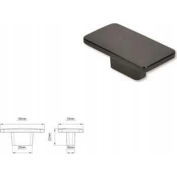 Nábytkové kování Nábytková úchytka SIRO 2411-58ZN16 , antracit lesklá