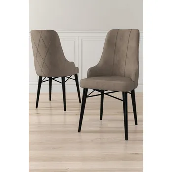 Jídelní stůl Sada židlí (6 kusů) Neta - Cappuccino, Black