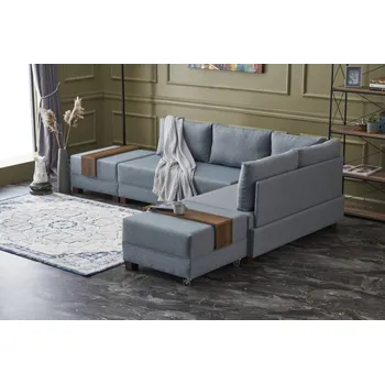 Pohovka Rohová rozkládací pohovka Fly Right - Blue