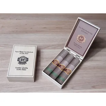 Luxusní pánské kapesníky dárkové EXCELLENT Ernest hnědý 3ks