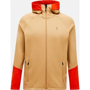 Pánská móda Pánská Mikina PEAK PERFORMANCE M RIDER ESSENTIALS ZIP HOOD G80573040_N40 – Béžová M