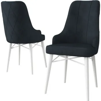 Jídelní stůl Sada židlí (6 kusů) Neta - Anthracite, White