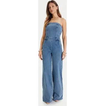 Dámský overall Guess Overal W5BD1F D4LU0 Modrá Regular Fit M