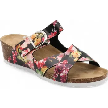 Dámské pantofle SAMLUX® Dámská zdravotní obuv na klínku 9038 rose Barva: Black, Velikost: 37