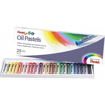 Kresba Olejové pastelky Pentel PHN-25, Pastelky barev