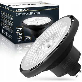 Žárovka LED žárovka AR111 15W = 140W 4000K 45st GU10 NEUTRÁLNÍ LEDLUX nebliká