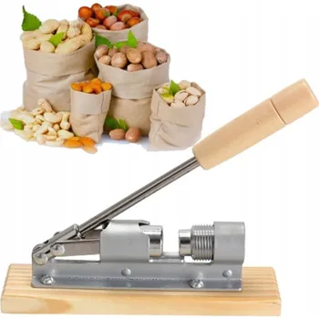 Louskáček LOUSKÁČEK NA OŘECHY NA PROTISKLUZOVÉM PODSTAVCI, SILNÝ, OCELOVÝ, NASTAVITELNÝ Hnědá