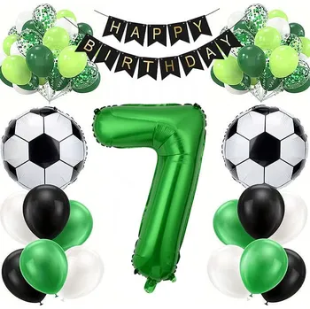 Balónek BALÓNKY SADA FOTBALOVÝCH BALÓNKŮ FOTBAL NA 7. NAROZENINY 74 KS