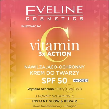 Pleťový krém Pleťový krém s UV ochranou Eveline Cosmetics Vitamin C 3x Action 50 SPF denní 1,5 ml