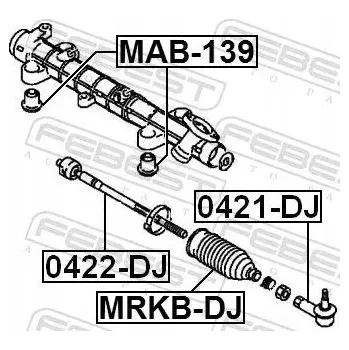 Posilovač řízení Febest MAB-139 Odpružení , převodka řízení