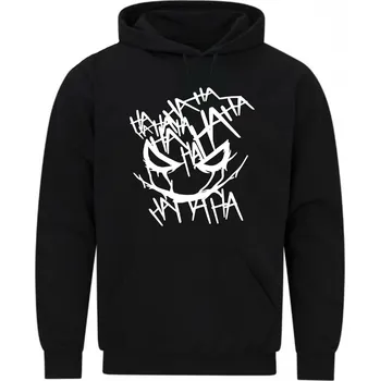 Pánská mikina Pánská mikina Jokerův Šílený Smích (Velikost: 5XL, Barva: Černá)