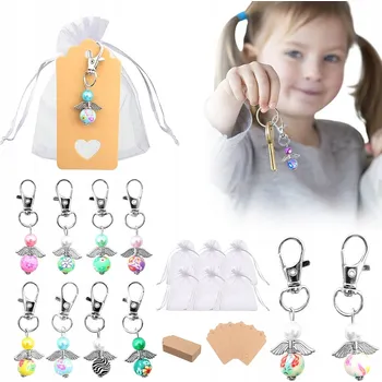 Přívěsek 32 ks PŘÍVĚSKŮ NA PŘIJÍMÁNÍ Přívěsek Na Klíče Přívěsek Anděl strážný Dárek pro hosty