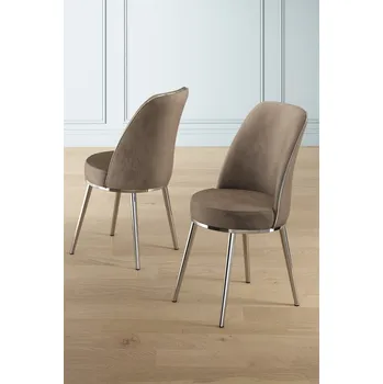 Barová židle Sada židlí (2 kusy) Pefa - Cappuccino, Chrome