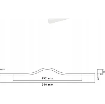 Nábytkové kování Nábytková úchytka VIEFE BRAVE 0452 192mm bílá matná
