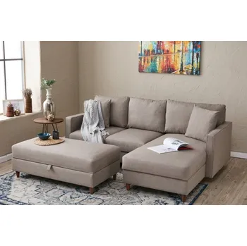 Sedací souprava Rohová sedací souprava Eva Right - Cream