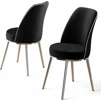 Barová židle Sada židlí (2 kusy) Pefa - Black, Chrome