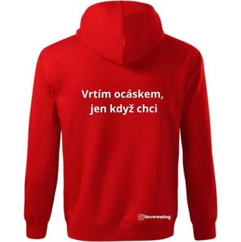 Pánská mikina Reedog mikina červená "Ocásek" - 3XL