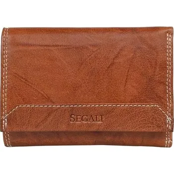 Módní doplněk SEGALI Dámská kožená peněženka SG-27023 Z koňak