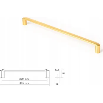 Nábytkové kování Nábytková úchytka VIEFE 0241 ROMA 320mm zlatá kartáčovaná