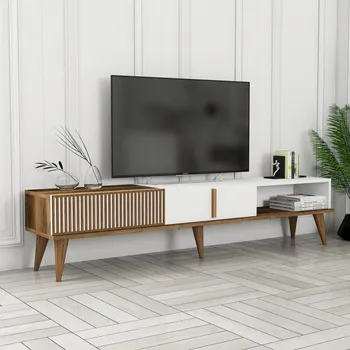 Televizní stolek TV stolek Milan Alt - Walnut, White