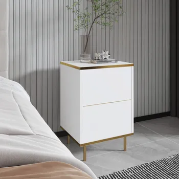 Noční stolek Noční stolek Imaj - White, Gold