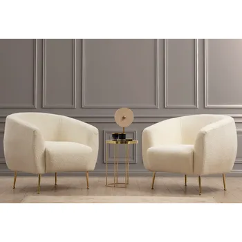 Křeslo Křeslo ušák Eses Cream Bouclette