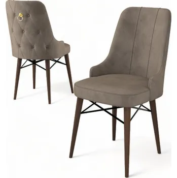 Jídelní stůl Sada židlí (4 kusy) Pare - Cappuccino, Brown