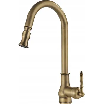 Vodovodní baterie Kuchyňská stojánková baterie CHDE Prestige Retro zlatá