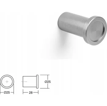 Nábytkové kování Nábytková úchytka knopka VIEFE 0499 ROUND FI25 nerez