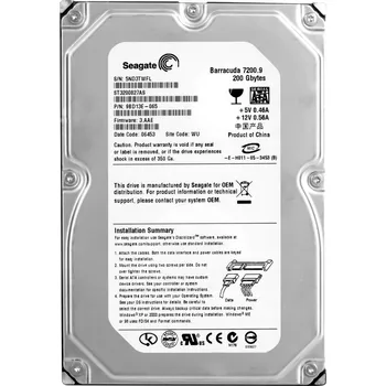 Interní pevný disk Pevný disk Seagate BarraCuda 7200.9 200GB SATA II 3,5"