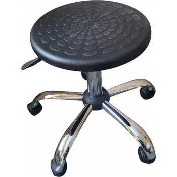 Laboratorní taburet polyuretanový měkký otočný