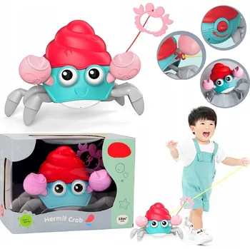 Lezoucí Krab Hračka Natahovací Barevný Krab Chodící Interaktivní