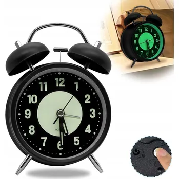 Budík FLUORESCENČNÍ HODINY S PODSVÍCENÍM SVÍTÍCÍ VE TMĚ BUDÍK
