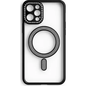 Pouzdro na mobilní telefon Zadní kryt Bling Magsafe pro iPhone 12 Pro černý