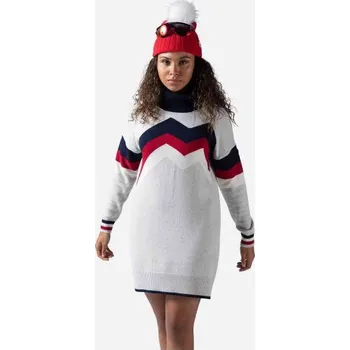 Dámský svetr Rossignol W Mountain Knit Sweater Dress šedá XS