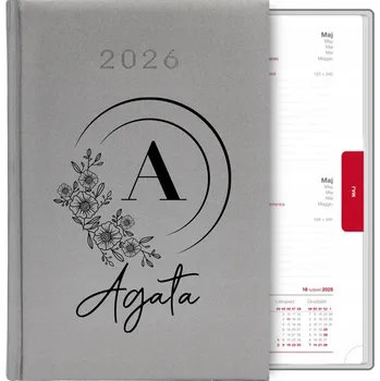 Kalendář Knižní kalendář 2026 A5 FunnyCase stříbrný