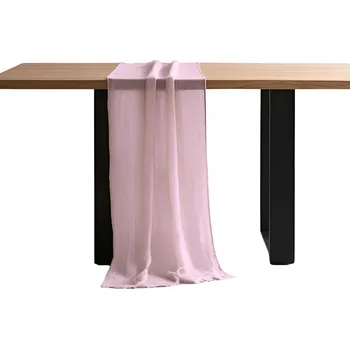 ubrus BĚHOUN NA STŮL LAVICI KONFERENČNÍ STOLEK BANKETOVÝ KUCHYŇSKÝ 90×340cm pudrová růžová