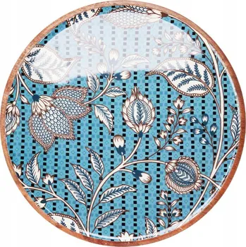 Talíř Dekorativní modrý talíř z manga se VZOREM 30 cm PRO SERVÍROVÁNÍ POCHOUTEK