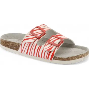 Dámské pantofle SAMLUX® Dámské korkové biopantofle 97-3 white red Barva: Red, Velikost: 41