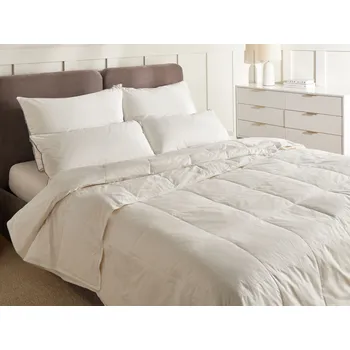 přikrývka Peřina z kachního peří a bavlny 200 x 200 cm nízká hlučnost vzduch propustná snadná celoroční ložnice Beliani