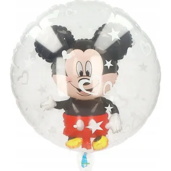 Balónek Velký fóliový balónek transparentní Mickey Mouse 58 cm PÁRTY OSLAVA NAROZENINY
