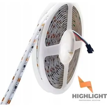 LED osvětlení 5m LED pásek COB Digitální RGB+CCT 20W 24V SK6812 SPI 840LED/m IP65 Pro