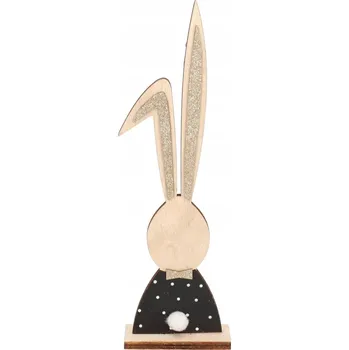 Obraz ZAJÍC ZAJÍČEK DŘEVĚNÝ VELIKONOČNÍ FIGURKA 26 CM DEKORACE NA STŮL