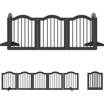 Dětská ohrádka Volně stojící ochranná mříž s nožičkami 261,5 x 61 cm | černá