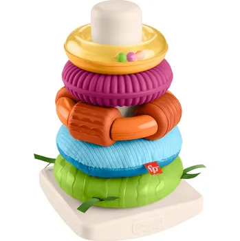 Fisher-Price Skládačka Rock-a-Stack, senzorická hračka HXK47