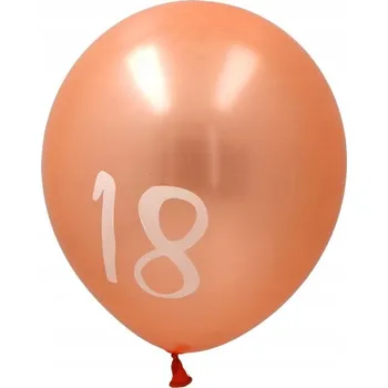 Balónek LATEXOVÉ BALÓNKY RŮŽOVÉ ZLATO K 18. NAROZENINÁM 100 KS