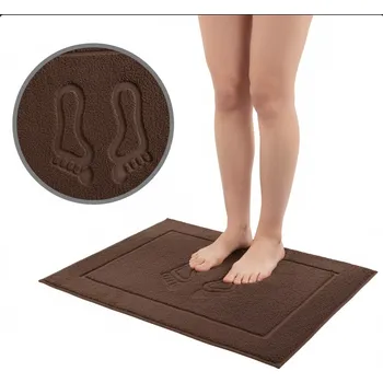 Koupelnová předložka KOUPELNOVÁ PŘEDLOŽKA RUČNÍK STOPKA 50X70 HNĚDÁ KÁVA