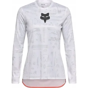 cyklistický dres Dámský cyklistický dres s dlouhým rukávem FOX LADY RANGER LUNAR SE WHITE (XL)